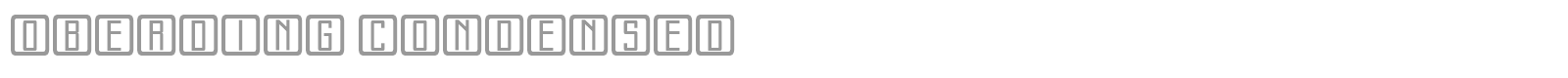 Oberding font preview